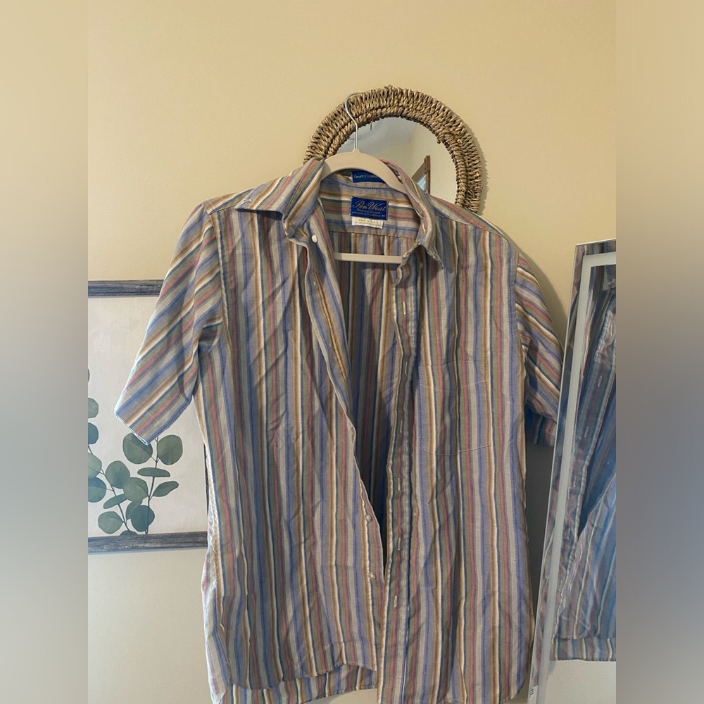 Country traditionals button up rainbow
